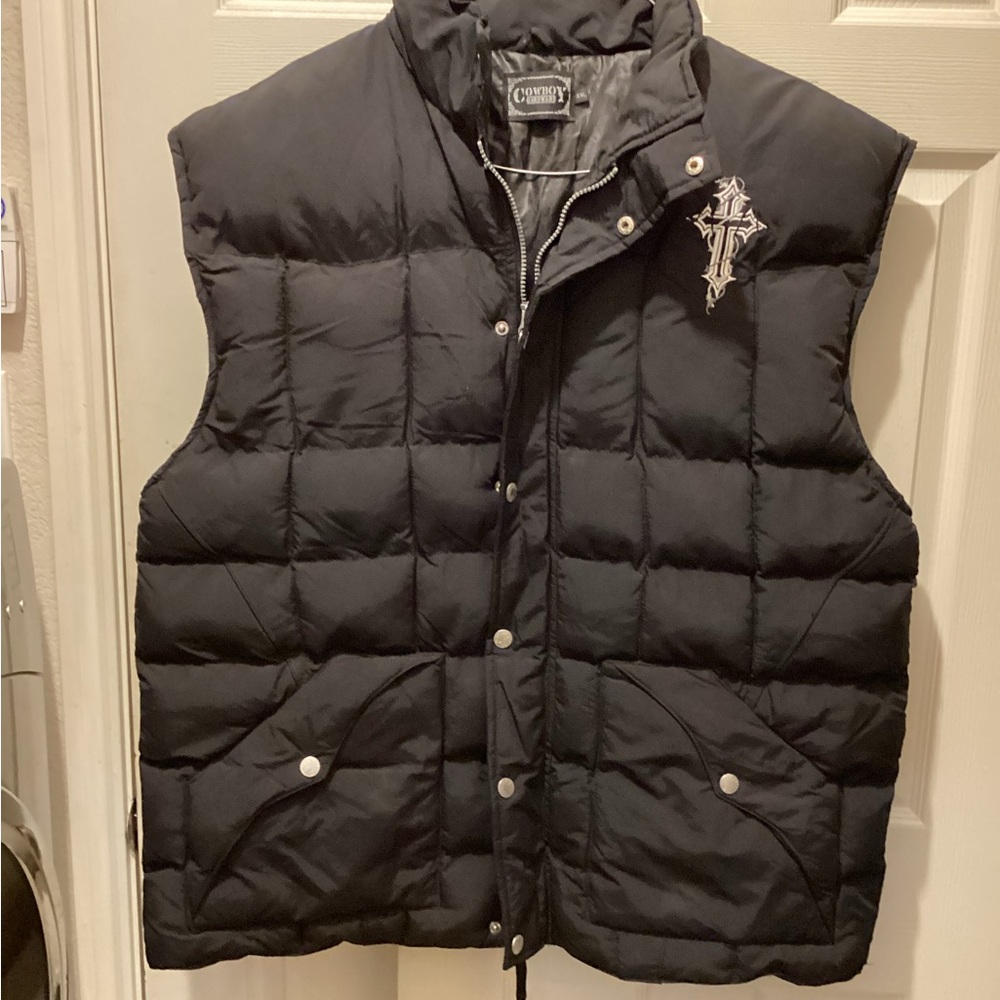 Couture Black Puffer Vest for Men